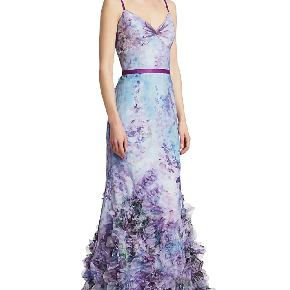 Marchesa Notte Floral Formal Gown